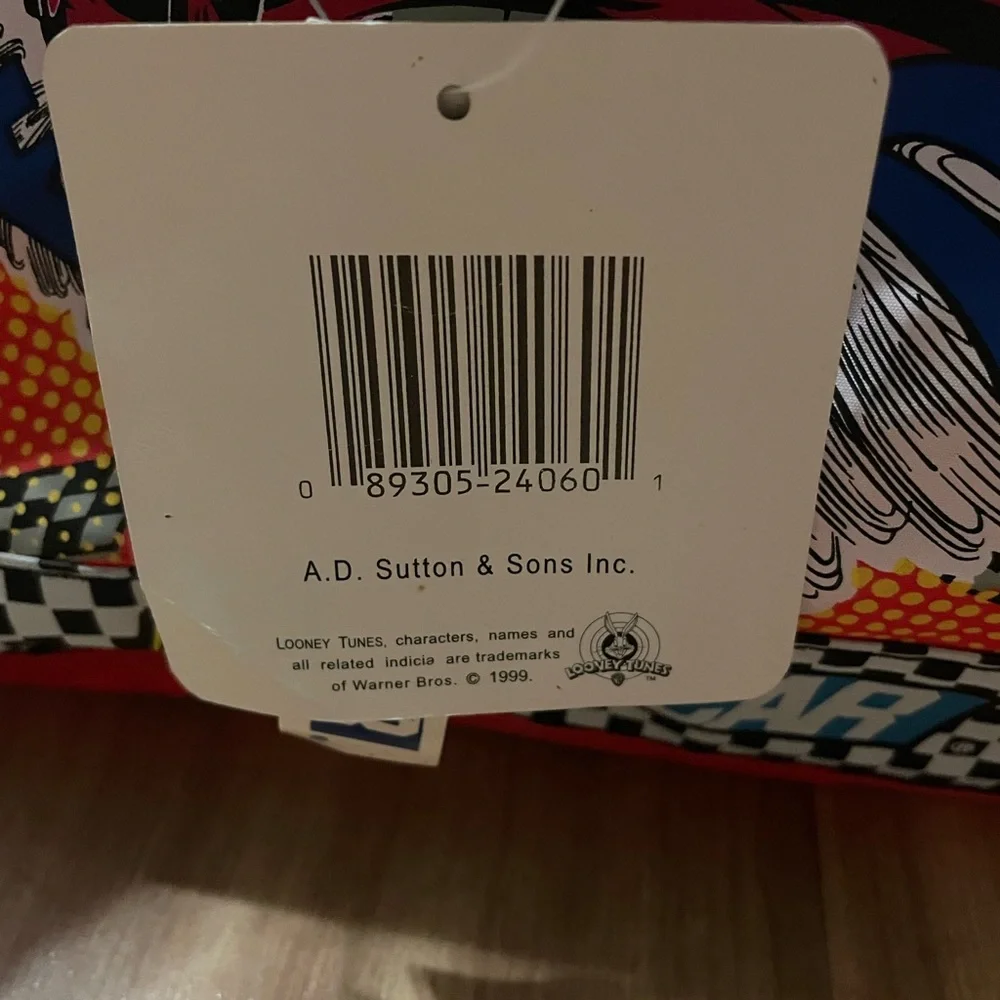 NWT Vintage NASCAR Looney Tunes Taz “Eat My Dust” Duffle Bag 15x10x9 Rare